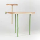 Modernt soffbord med rund ask topp tillverkad i Italien - Velino Viadurini