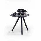 Modernt soffbord med rund topp i Gres Made in Italy - Stuttgart Viadurini