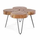 Homemotion Modernt soffbord i trä och målat stål - Severo Viadurini