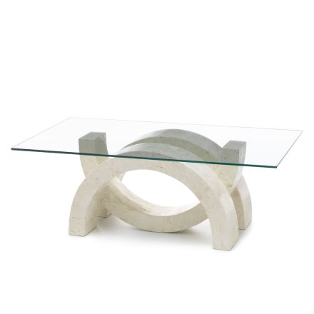 Modernt soffbord i sten och glas - Austin Viadurini