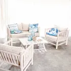 Homemotion Modernt soffbord i blekta teakgrenar - Bambo Viadurini