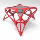 Modernt glas soffbord och Adamantx® Lunar Table # 2 Viadurini