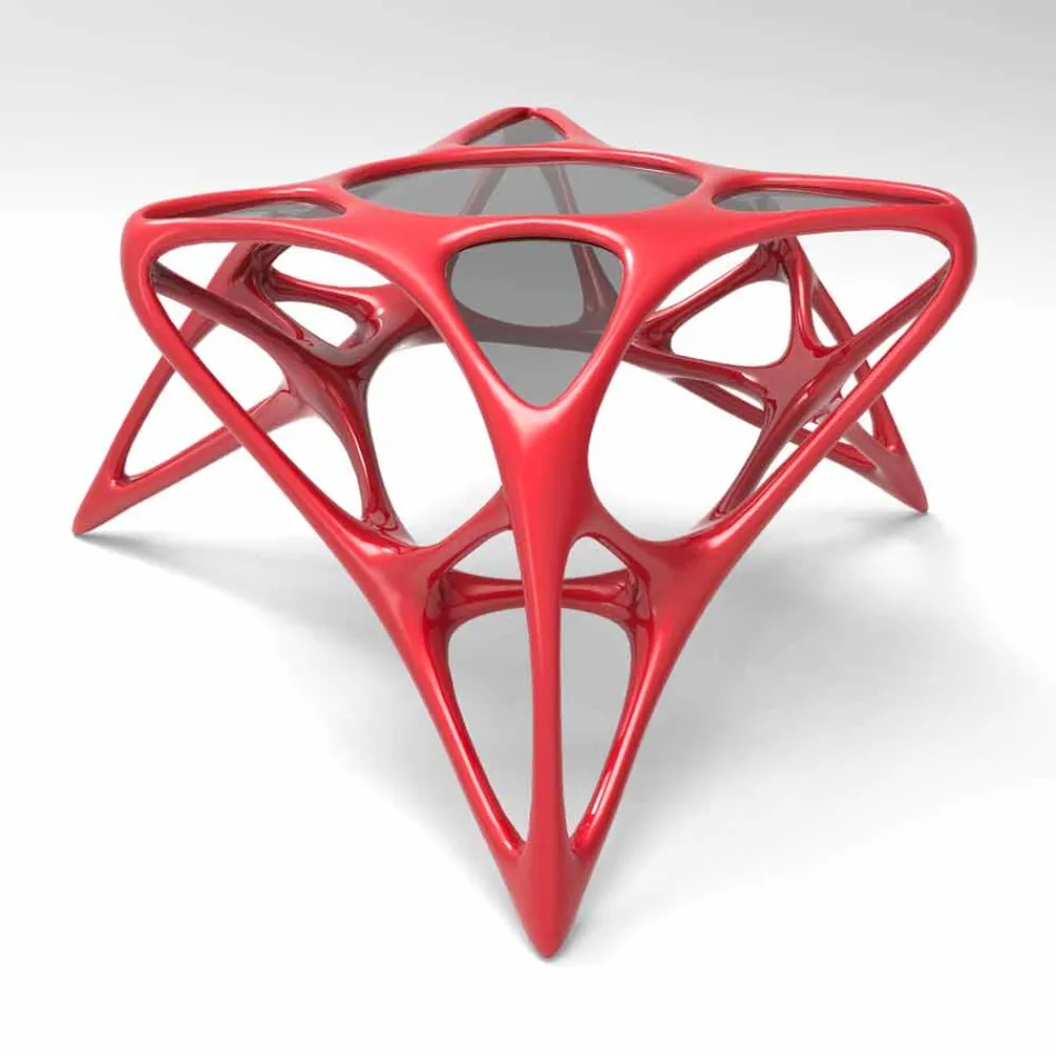 Modernt glas soffbord och Adamantx® Lunar Table # 2 Viadurini