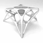 Modernt glas soffbord och Adamantx® Lunar Table # 2 Viadurini