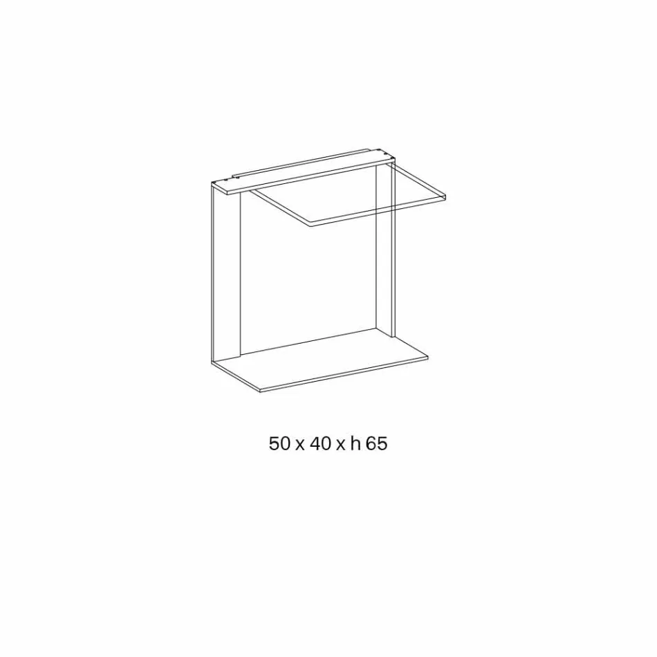 Modern metall och rökt eller klart glas soffbord gjord i Italien - Teilor Viadurini