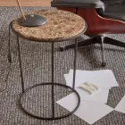 Modernt runt soffbord i högkvalitativ metall och marmor - Raphael Viadurini