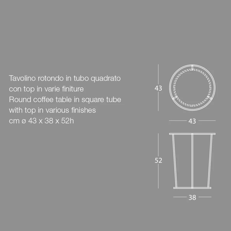 Modernt runt soffbord i högkvalitativ metall och marmor - Raphael Viadurini