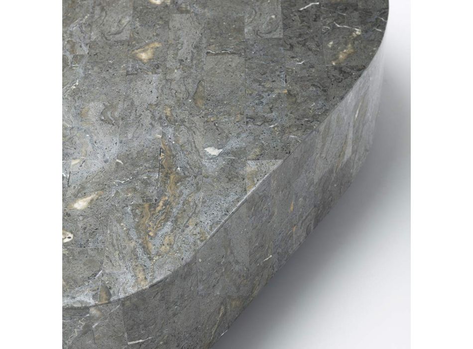 Modernt soffbord format i fossil sten - Bowie Viadurini