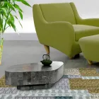 Modernt soffbord format i fossil sten - Bowie Viadurini