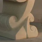 Ovalt soffbord i sten och kristall design Aracne-S Viadurini