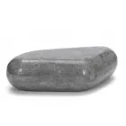 Ovalt soffbord i modern fossil sten - Avenue Viadurini