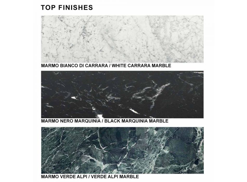 Ovalt soffbord Carrara Marble eller Marquinia Made in Italy – Dollars Viadurini