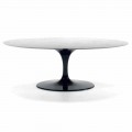 Oval vardagsrumsbord i Carrara marmor eller Marquinia tillverkad i Italien - dollar