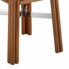 Soffbord utomhus i naturligt eller svart trä, 2 storlekar - Suzana Viadurini