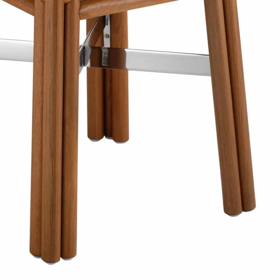 Soffbord utomhus i naturligt eller svart trä, 2 storlekar - Suzana Viadurini