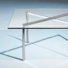 Fyrkantigt härdat glas soffbord tillverkat i Italien - Madrid Viadurini