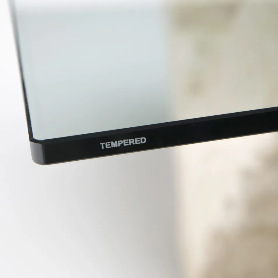 Rektangulärt soffbord med White Fossil Stone Base - Gardenia Viadurini