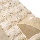 Rektangulärt soffbord med White Fossil Stone Base - Gardenia Viadurini