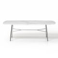 Rektangulärt soffbord med marmorskiva Tillverkat i Italien - Makino