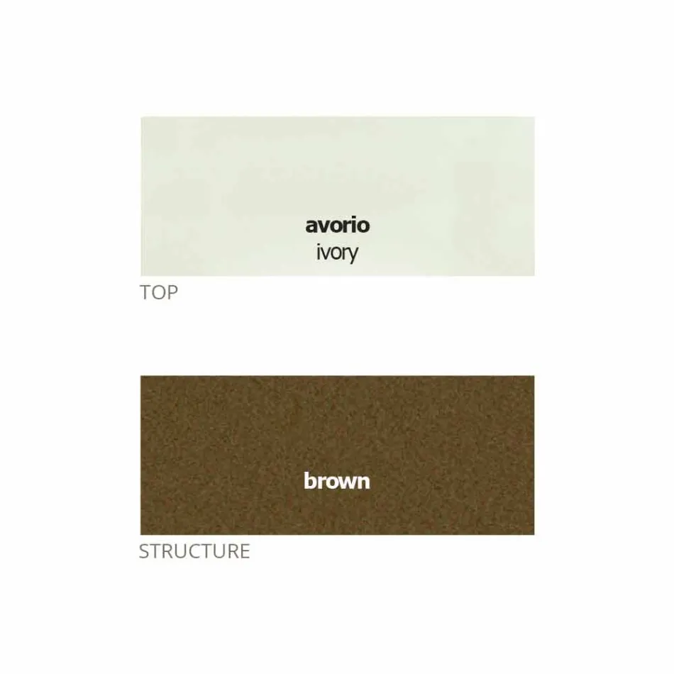 Runt soffbord med kristallplatta Tillverkad i Italien - Indio Viadurini