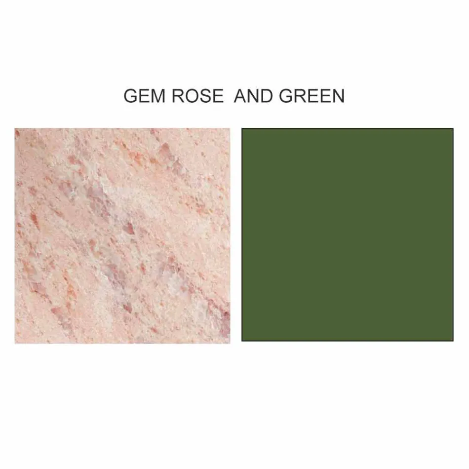 Runt design soffbord i stengods och ask tillverkat i Italien - Bering Viadurini