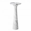 Runt design soffbord i vit Carrara marmor - Udine