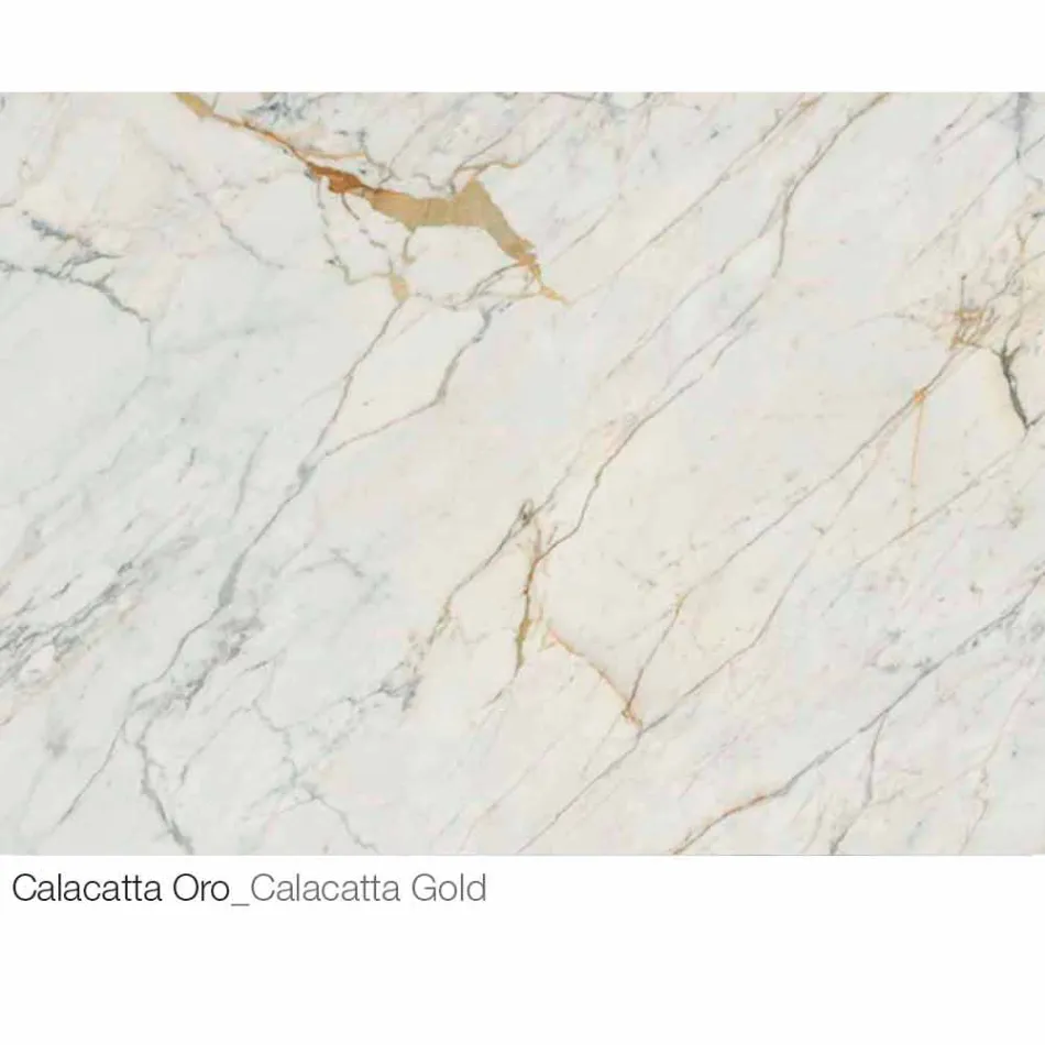 Runt soffbord i keramik och metall tillverkat i Italien - Livigno Viadurini