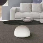 Runt soffbord i keramik och metall tillverkat i Italien - Livigno Viadurini