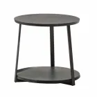 Runt soffbord i Mdf med metallkonstruktion tillverkad i Italien - Aloe Viadurini