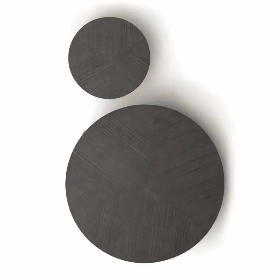 Runt soffbord i Mdf med metallkonstruktion tillverkad i Italien - Aloe Viadurini