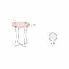 Lyxigt runt soffbord i målad metall tillverkad i Italien - Mina Viadurini