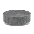 Modernt runt soffbord i fossil sten - Vermont Viadurini
