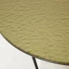 Runt soffbord tillverkat i glas och stål tillverkat i Italien - Paini Viadurini