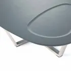 Modern formad loungebord i Mdf och Chrome Metal - Pimpa Viadurini