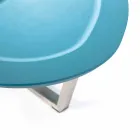 Modern formad loungebord i Mdf och Chrome Metal - Pimpa Viadurini