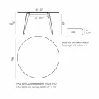 Runt soffbord av trä och Hpl-topp i 2 storlekar - Faz Wood av Vondom Viadurini