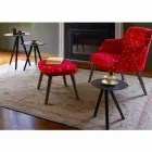 Runt soffbord i svartgrå lackerat trä tillverkat i Italien - Stuttgart Viadurini