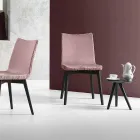 Runt soffbord i svartgrå lackerat trä tillverkat i Italien - Stuttgart Viadurini