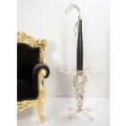 Runt genomskinligt soffbord i plexiglas och färgad skiva - Fosfor Viadurini