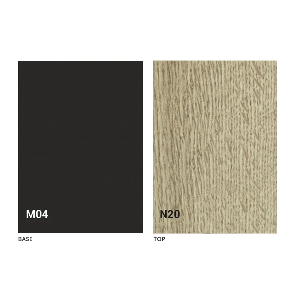 Transformatorbord i trä och stål Tillverkat i Italien - Demetro Viadurini