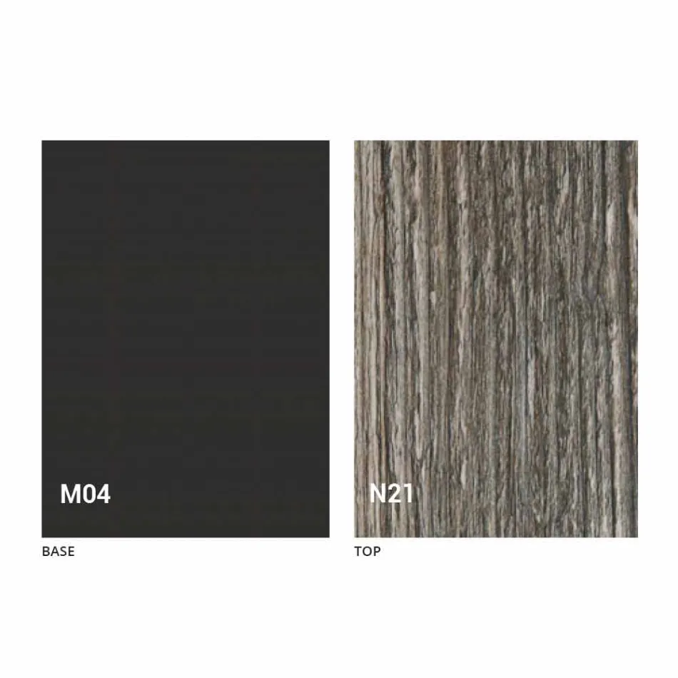 Omvandlingsbart soffbord i trä och stål Tillverkat i Italien - Demetro Viadurini