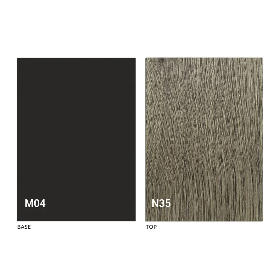 Transformatorbord i trä och stål Tillverkat i Italien - Demetro Viadurini