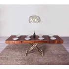 Transformerbart soffbord i trä och metall Tillverkad i Italien - Patroclus Viadurini