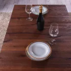 Transformerbart soffbord i trä och metall Tillverkad i Italien - Patroclus Viadurini