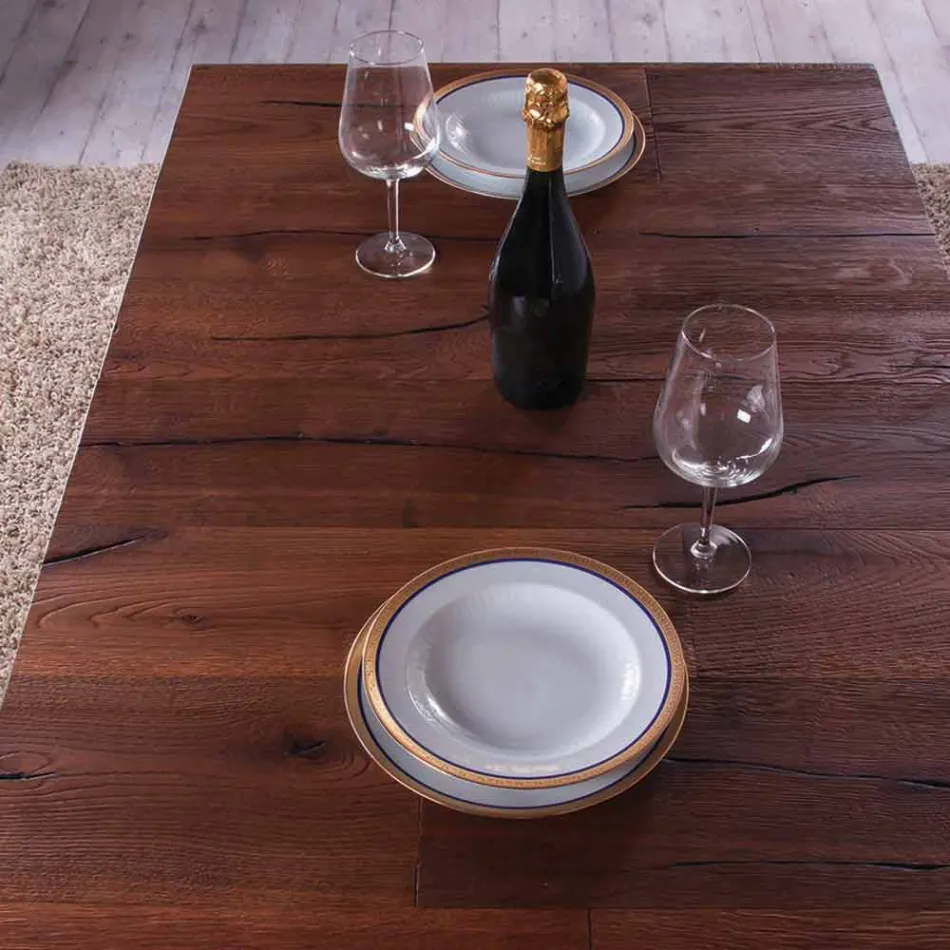 Transformerbart soffbord i trä och metall Tillverkad i Italien - Patroclus Viadurini