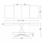 Transformerbart soffbord i trä och metall Tillverkad i Italien - Patroclus Viadurini
