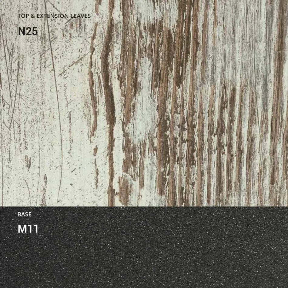 Transformerbart soffbord i trä och metall, tillverkat i Italien - Sanrocco Viadurini