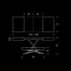 Transformerbart soffbord i trä och metall, tillverkat i Italien - Sanrocco Viadurini