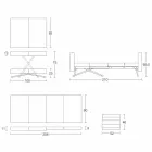 Omvandlingsbart soffbord i massivt trä tillverkat i Italien - Trabucco Viadurini