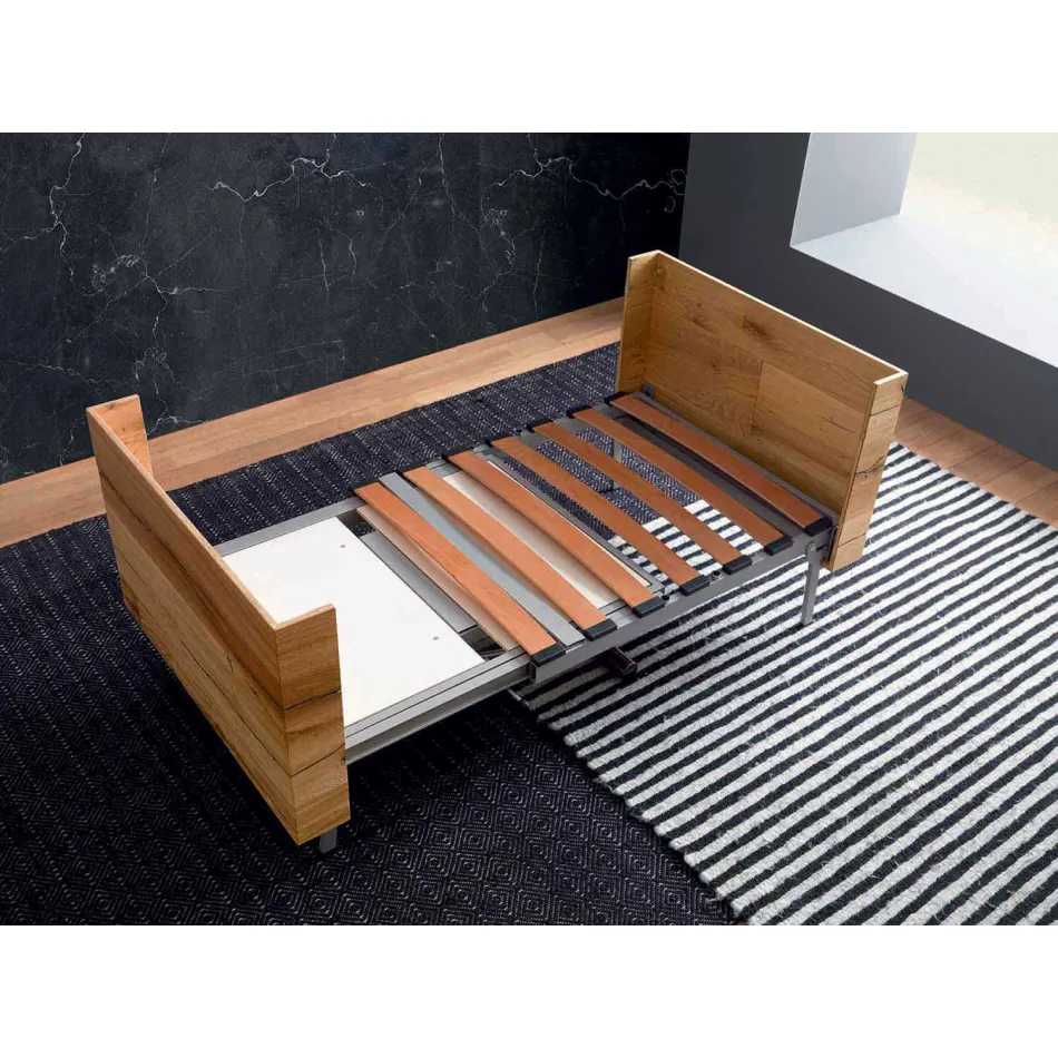 Omvandlingsbart soffbord i massivt trä tillverkat i Italien - Trabucco Viadurini